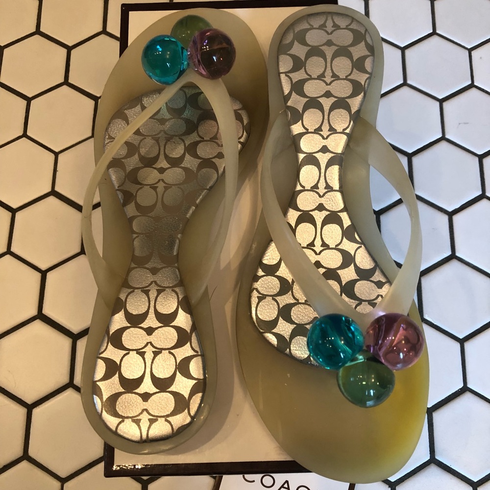 Coach Jelly Flip Flops size 6.5